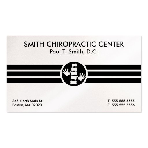 Bold Stripes Chiropractic Business Cards