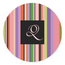 Bold Stripes Letter "Q" stickers by Initialreaction Bold Stripes Letter "Q" stickers