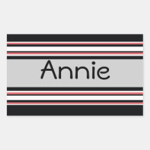 Bold Stripes Rectangular Stickers