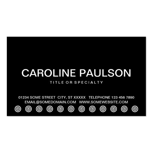 bold STYLIST customer loyalty card Business Card Templates (back side)