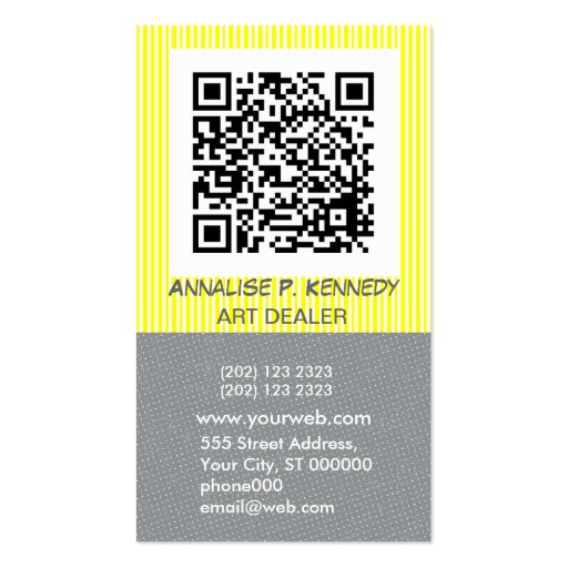 Bold Template with QR Code Business Card (front side)