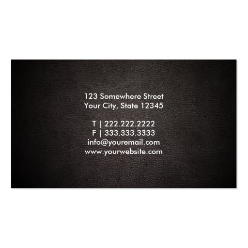 Bold Text Plastic Surgeon Business Card (back side)