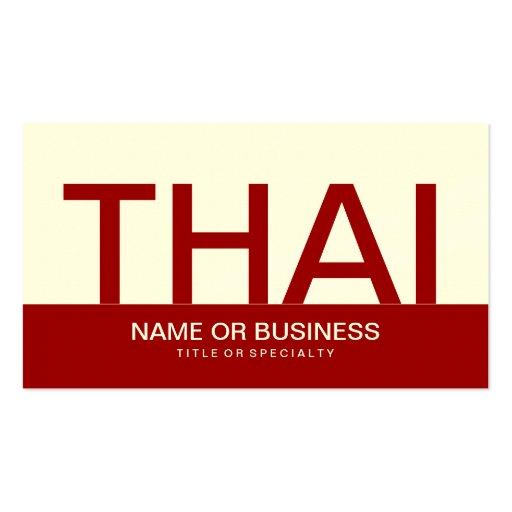 bold THAI (color customizable) Business Card Template (front side)