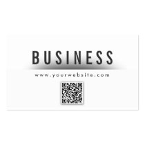 Bold Title QR Code Nail Art Business Card