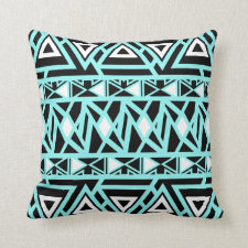 Bold Tribal Turquoise Pillows