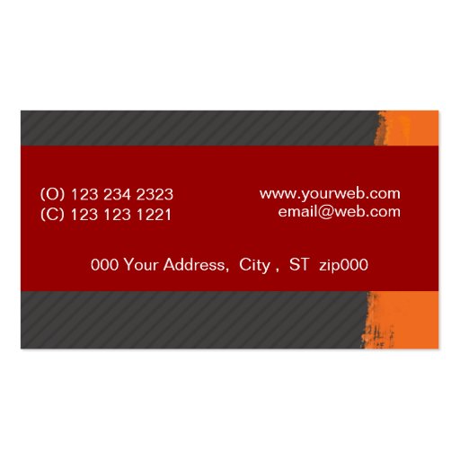 Bold Unique Designer Business Card Template (back side)