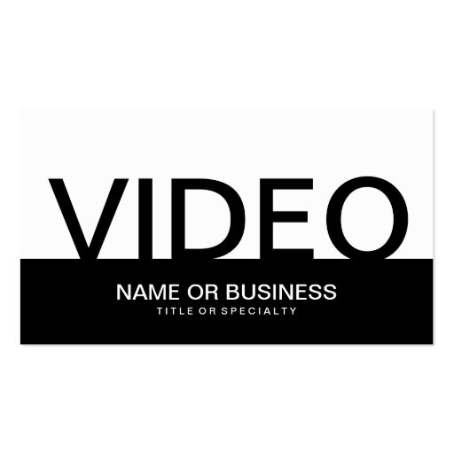 bold VIDEO Business Card Template (front side)