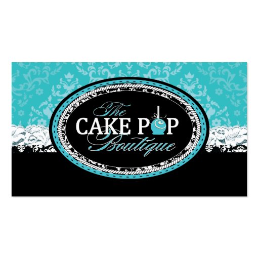 Bold Vintage Cake Pops  Business Cards (front side)