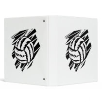 bold volleyball graphic binders