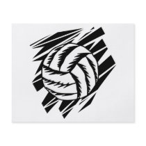 bold volleyball graphic flyer