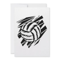 bold volleyball graphic invitation