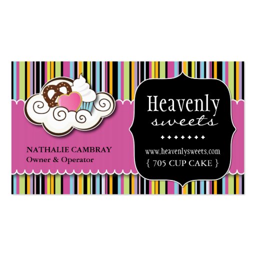 Bold Whimsical Cupcake | Bakery Business Card (front side)