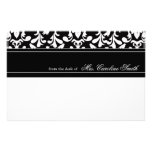 Bold White Birds & Flora Personalized Personalized Stationery