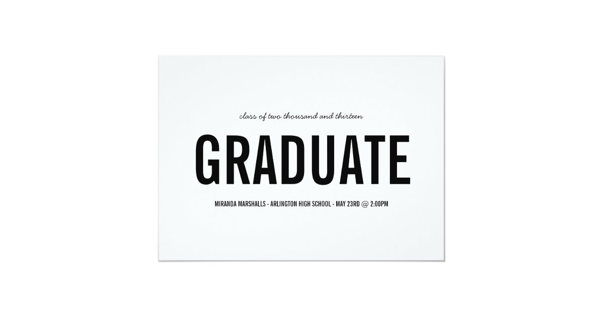 Bold White Photo Graduation Announcements Zazzle