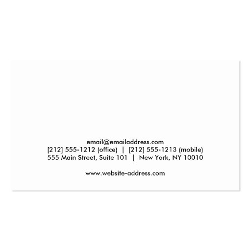 BOLD YELLOW SHADOW Business Card (back side)