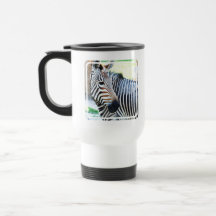 Bold Zebra Plastic Travel Mug