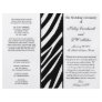 Bold Zebra Stripe Wedding Program Personalized Flyer