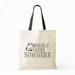 Boldly Going NOWHERE Retro Lady Grey Bag