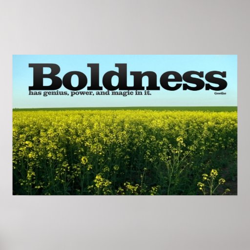 Boldness Motivational Poster Print