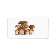Boletus mushroom custom address label