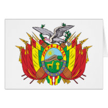 Bolivia Coat Of Arms Greeting Cards