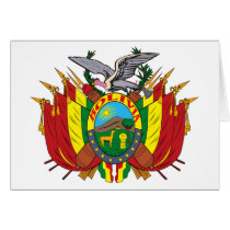 Bolivia Coat of Arms Greeting Card cards