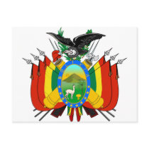 Bolivia coat of arms postcards
