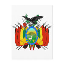 Bolivia coat of arms postcards