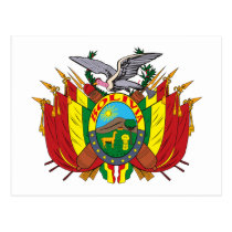 Bolivia Coat of Arms Postcard postcards