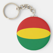Bolivia Fisheye Flag Keychain