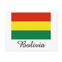 Bolivia Flag Design postcards by flagshirt Bolivia Flag Design postcards