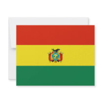 Bolivia flag personalized invites