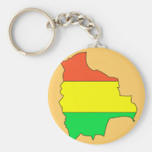 Bolivia flag map key chains