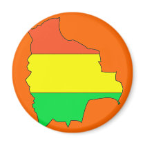 Bolivia flag map magnets