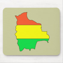 Bolivia flag map mousepads