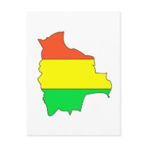 Bolivia flag map postcards by FlagStore Bolivia flag map postcards