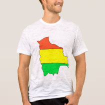 Bolivia flag map t-shirts by FlagStore Bolivia flag map t-shirts