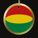 Bolivia Fisheye Flag Ornament