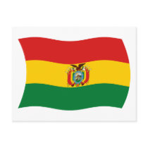 Bolivia Flag Postcard by livingflags Bolivia Flag Postcard