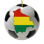 Bolivia football soccer Christmas ornament