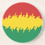 Bolivia Gnarly Flag coasters by Flagnostic Bolivia Gnarly Flag coasters