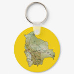 Bolivia Map Keychain