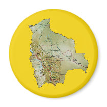 Bolivia Map Magnet