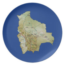 Bolivia Map Plate