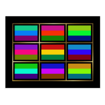 Bolivia Multihue Flags Postcard