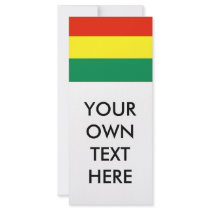 Bolivia old Flag Custom Rack Cards