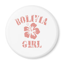 Bolivia Pink Girl magnets