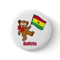 Bolivia Teddy Bear Button