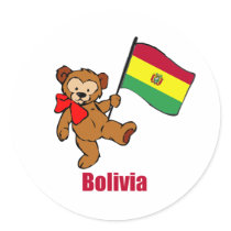 Bolivia Teddy Bear stickers