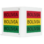 Bolivia Text Square Flag binders